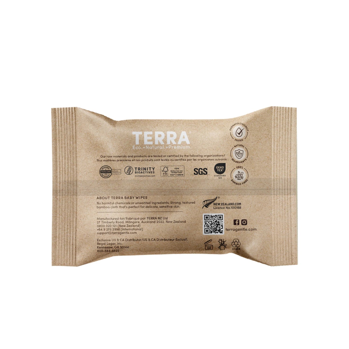 Terra Bamboo Baby Wipes - 10 pack
