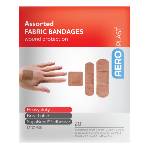 AEROPLAST Premium Fabric Assorted Dressings Env/20