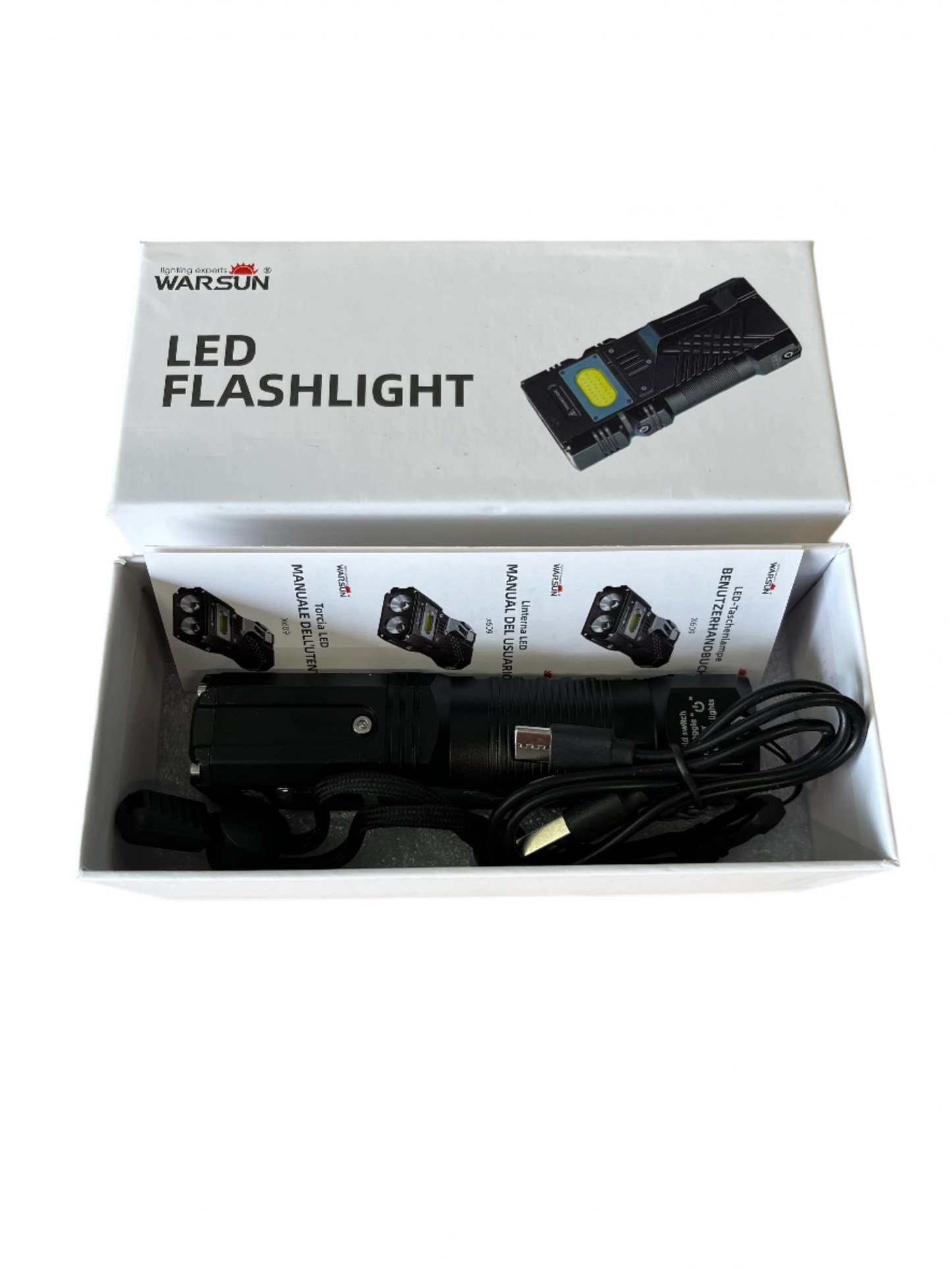 Rechargeable Lithium Power Bank Torch
