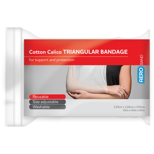 AEROBAND Cotton Calico Triangular Bandage 110 x 110 x 155cm Bag